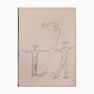 Unknown, The Crucified, Original Pencil Drawing, Early 20th Century-ZCI-1377768