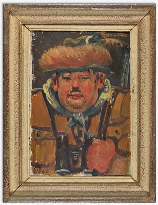 Unknown, The Hunter, Oil on Board, 1952, Framed-ZCI-1453275