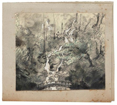 Unknown - the Pond - Original Drawing - 1900s-ZCI-836376