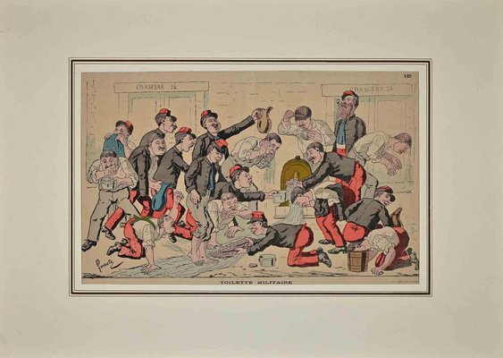 Unknown, Toilette Militaire, Lithograph, 1880s-ZCI-1762019