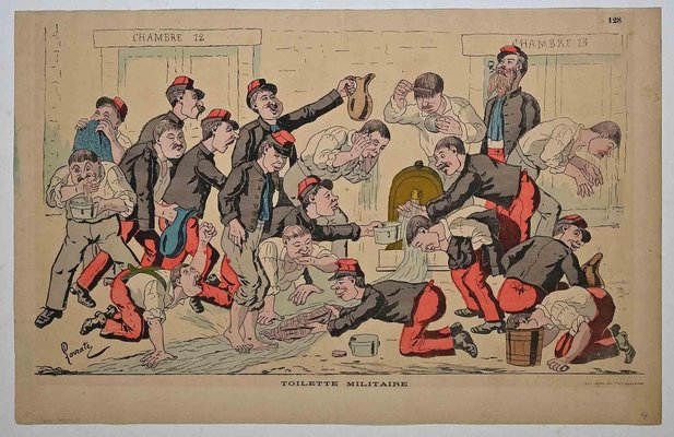 Unknown, Toilette Militaire, Lithograph, 1880s-ZCI-1762019