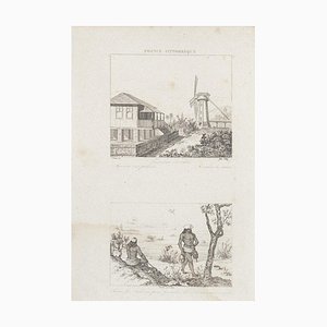 Unknown - Windmill - Original Etching - 19th Century-ZCI-876619