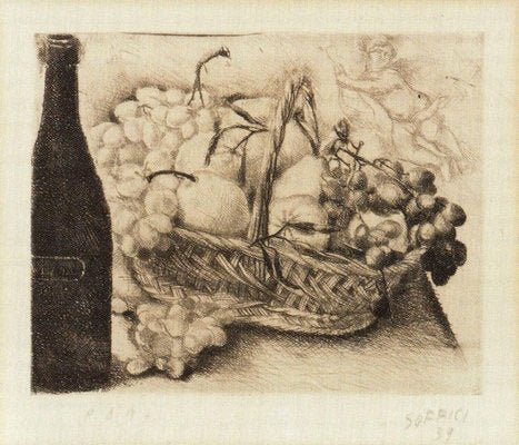 Untitled, Still Life - Original Etching and Drypoint by A. Soffici - 1939 1939-ZCI-760180