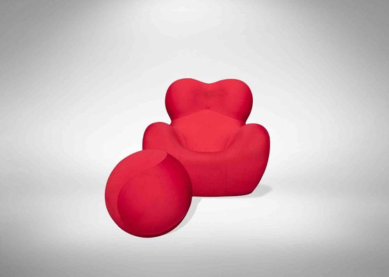 Up DU5 and DU6 Armchair and Ottoman by Gaetano Pesce for B&B, 1970s, Set of 2-ZCI-2029237