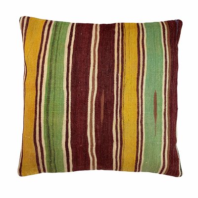 Upcycled Turkish Tapis Kelim Pillow Cover-AIV-820822