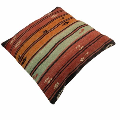 Upcycled Turkish Tapis Kelim Pillow Cover-AIV-820820