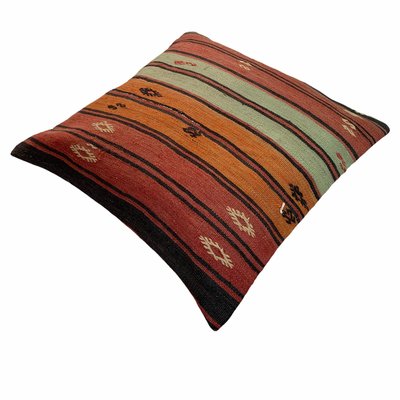 Upcycled Turkish Tapis Kelim Pillow Cover-AIV-820820