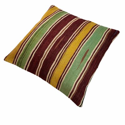 Upcycled Turkish Tapis Kelim Pillow Cover-AIV-820822