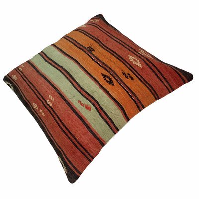 Upcycled Turkish Tapis Kelim Pillow Cover-AIV-820820