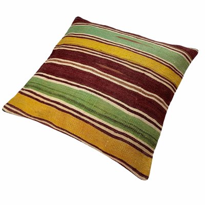 Upcycled Turkish Tapis Kelim Pillow Cover-AIV-820822