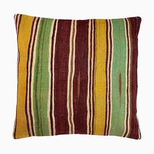 Upcycled Turkish Tapis Kelim Pillow Cover-AIV-820822