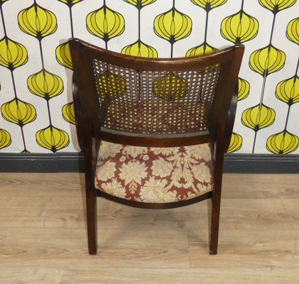 Upholstered Armchair with Viennese Wickerwork-AFE-1822683