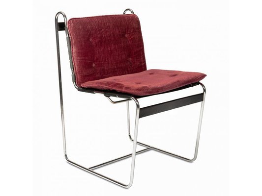 Upholstered Chair in Chromed Steel-ENV-1728505