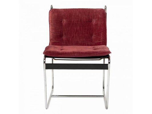 Upholstered Chair in Chromed Steel-ENV-1728505