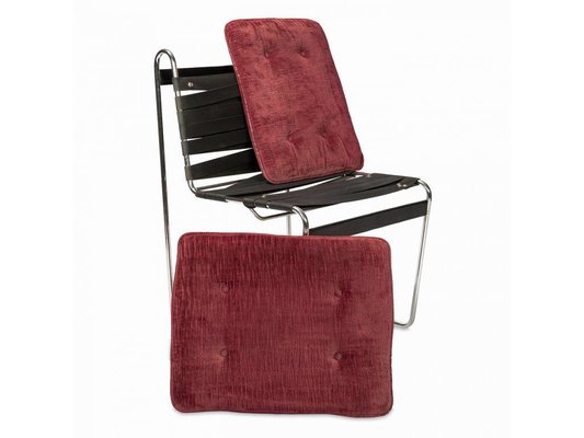 Upholstered Chair in Chromed Steel-ENV-1728505