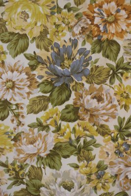 Upholstered Doors in Floral Fabric, 1950s, Set of 5-KNM-1384704