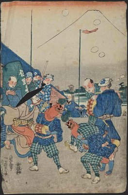 Utagawa Kunisada (Toyokuni III), Celebrations During Sumo Matches, Woodcut, Mid 19th-Century-ZCI-1345545