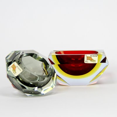 Vaciabolsillos Game Ashtrays or Murano Glasses by Luigi Mandruzzato, Set of 2-NE-935758