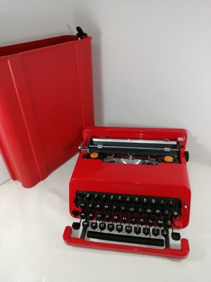 Valentine Red Writing Machine by Ettore Sottsass for Olivetti, 1968-HNE-1385482