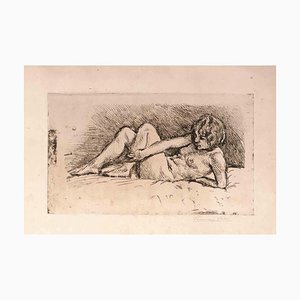 Valér Ferenczy, Reclined Nude, Etching, 1930s-ZCI-2029067