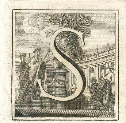 Various Artists, Letter of the Alphabet S, Original Etching, 18th Century-ZCI-1775906