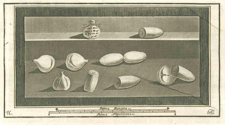 Various Authors, Still Life Pompeian Fresco, Etching, 18th Century-ZCI-1788760