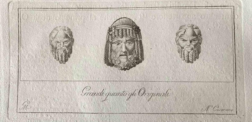 Various Old Masters, Human Heads from Ancient Rome, Original Etching, 1750s-ZCI-1383080