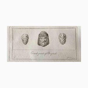 Various Old Masters, Human Heads from Ancient Rome, Original Etching, 1750s-ZCI-1383080