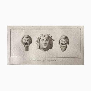 Various Old Masters, Human Heads from Ancient Rome, Original Etching, 1750s-ZCI-1383068