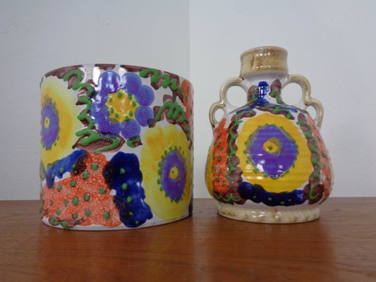 Vase and Planter in Ceramic from Marei, 1970s, Set of 2-RDW-1330922