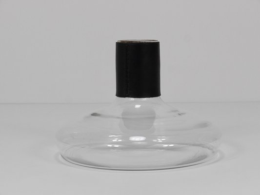 Vase Decanter with Black Leather Top by Carl Auböck, 1950s-MWV-1793433