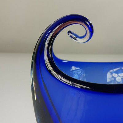 Vase in Blue Venecian Sommerso Glass by Flavio Poli, 1960s-FUP-1299423