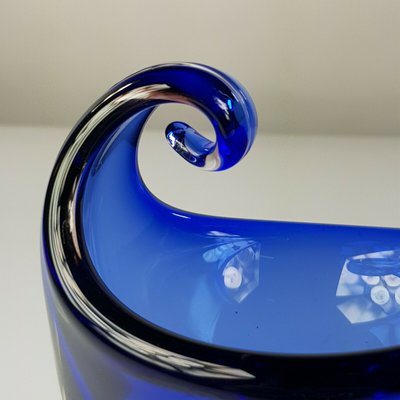 Vase in Blue Venecian Sommerso Glass by Flavio Poli, 1960s-FUP-1299423