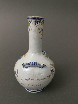 Vase in Earthenware from Nevers Camille Rulas Jules Brion, 1782-QKG-1743442