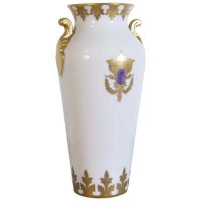 Vase in Gold Painted Porcelain by Arrigo Finzi, 1950s-RCE-1099809