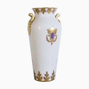 Vase in Gold Painted Porcelain by Arrigo Finzi, 1950s-RCE-1099809