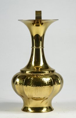 Vase in Hand-Beaten Brass by B. Bellotto, Italy, 1990-RAQ-1394265