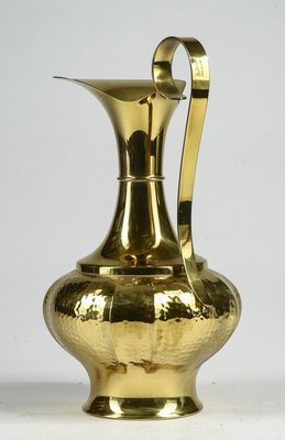 Vase in Hand-Beaten Brass by B. Bellotto, Italy, 1990-RAQ-1394265