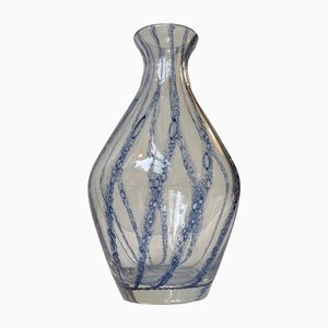 Vase in Murano Glass with Blue Stripes by Ercole Barovier for Barovier & Toso, 1930s-LCR-1382337