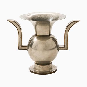 Vase in Pewter and Brass attributed to Nils Fougstedt, 1929-SC-2022134