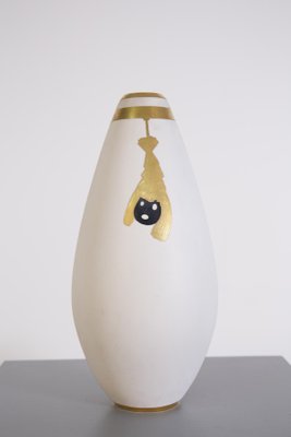 Vase in Pure Gold and Porcelain by Arrigo Finzi, 1950s-RCE-1099807