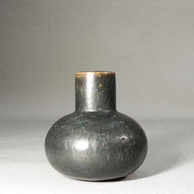 Vase in Stoneware with Black Glaze by Carl-Harry Stålhane for Rörstrand-SGX-1388725