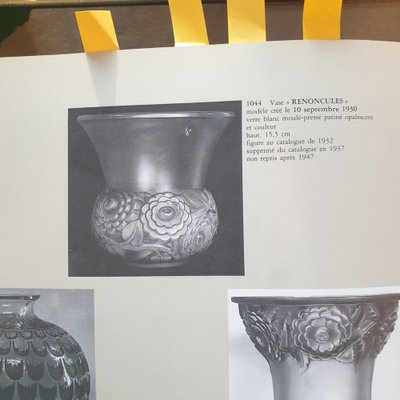 Vase Ranuncules by René Lalique, 1930-KHC-1805288