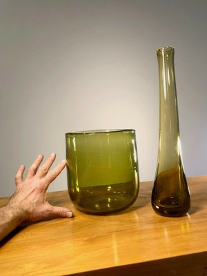 Vase Soliflore in Blown Glass by Claude Morin, 1960s-NLF-1309393