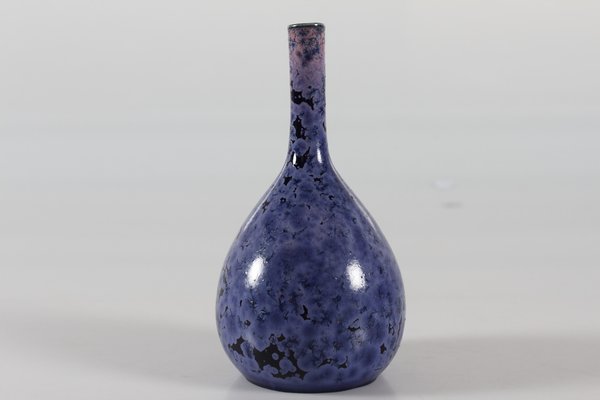 Vase with Purple Crystal Glaze by Holger Busch Jensen for Bing & Grøndahl, 1900s-QQ-1725525