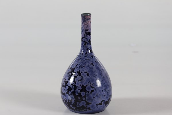 Vase with Purple Crystal Glaze by Holger Busch Jensen for Bing & Grøndahl, 1900s-QQ-1725525