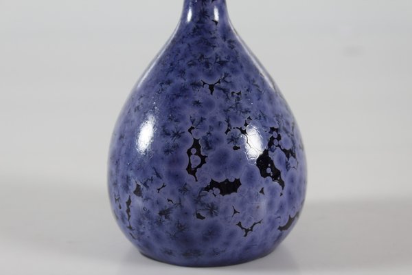 Vase with Purple Crystal Glaze by Holger Busch Jensen for Bing & Grøndahl, 1900s-QQ-1725525