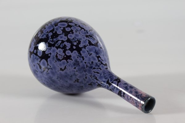 Vase with Purple Crystal Glaze by Holger Busch Jensen for Bing & Grøndahl, 1900s-QQ-1725525