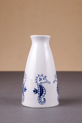 Vase with Seahorse Decoration from VEB Porzellanmanufaktur Wagner & Apel, 1970s-YGX-692636