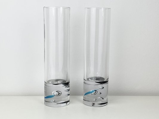 Vase with Solid Glass Base from Seguso, Set of 2-KKG-1320072